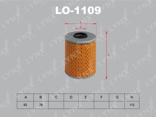 LYNXauto LO-1109 - Eļļas filtrs autodraugiem.lv