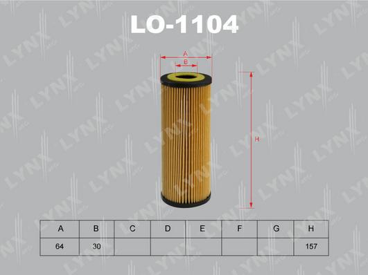 LYNXauto LO-1104 - Eļļas filtrs autodraugiem.lv