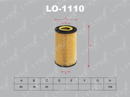 LYNXauto LO-1110 - Eļļas filtrs autodraugiem.lv