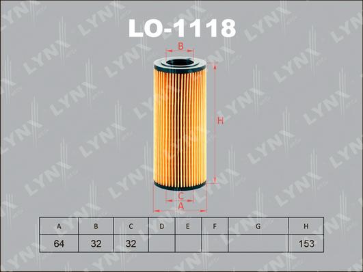 LYNXauto LO-1118 - Eļļas filtrs autodraugiem.lv