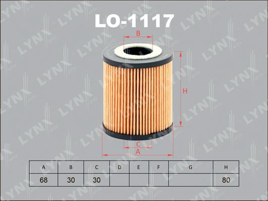LYNXauto LO-1117 - Eļļas filtrs autodraugiem.lv