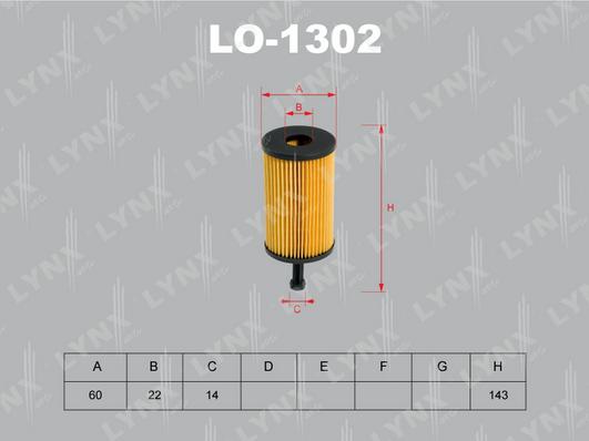 LYNXauto LO-1302 - Eļļas filtrs autodraugiem.lv