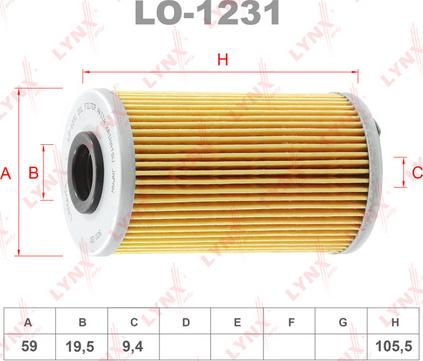 LYNXauto LO-1231 - Eļļas filtrs autodraugiem.lv