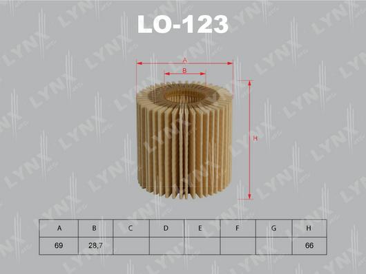 LYNXauto LO-123 - Eļļas filtrs autodraugiem.lv