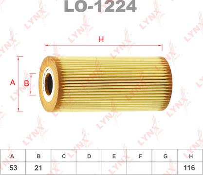 LYNXauto LO-1224 - Eļļas filtrs autodraugiem.lv