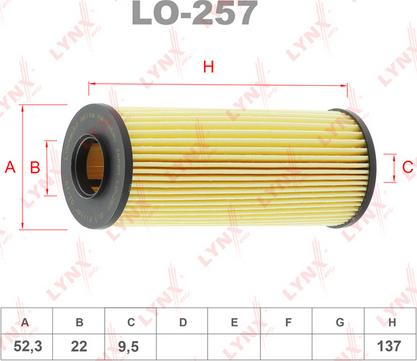 LYNXauto LO-257 - Eļļas filtrs autodraugiem.lv