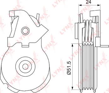 LYNXauto PT-3053 - Siksnas spriegotājs, Ķīļsiksna autodraugiem.lv
