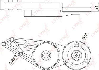 LYNXauto PT-3002 - Siksnas spriegotājs, Ķīļsiksna autodraugiem.lv