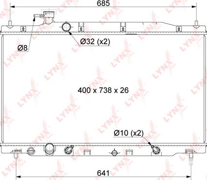 LYNXauto RB-1045 - Radiators, Motora dzesēšanas sistēma autodraugiem.lv