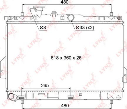 LYNXauto RB-1065 - Radiators, Motora dzesēšanas sistēma autodraugiem.lv