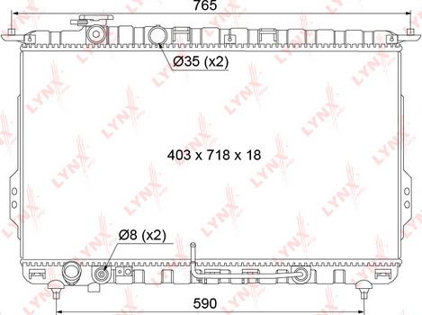 LYNXauto RB-1068 - Radiators, Motora dzesēšanas sistēma autodraugiem.lv