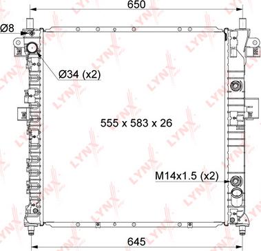 LYNXauto RB-1115 - Radiators, Motora dzesēšanas sistēma autodraugiem.lv
