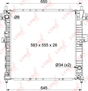 LYNXauto RB-1117 - Radiators, Motora dzesēšanas sistēma autodraugiem.lv