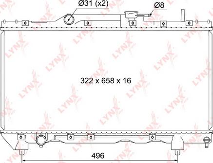 LYNXauto RB-1127 - Radiators, Motora dzesēšanas sistēma autodraugiem.lv