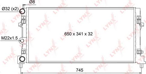 LYNXauto RM-1114 - Radiators, Motora dzesēšanas sistēma autodraugiem.lv