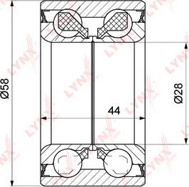 LYNXauto WB-1403 - Riteņa rumbas gultņa komplekts autodraugiem.lv