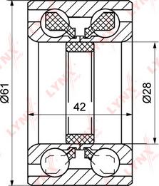 LYNXauto WB-1049 - Riteņa rumbas gultņa komplekts autodraugiem.lv