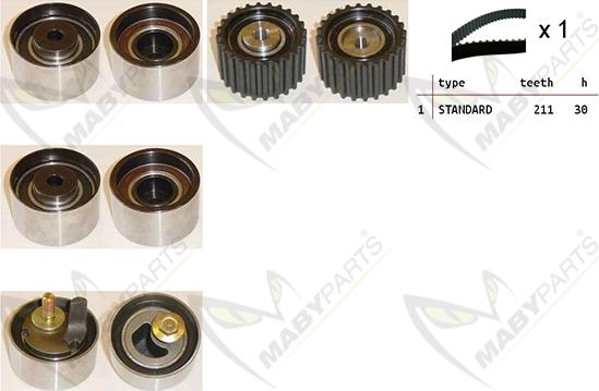 Mabyparts OBK010403 - Zobsiksnas komplekts autodraugiem.lv