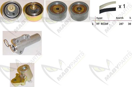 Mabyparts OBK010435 - Zobsiksnas komplekts autodraugiem.lv