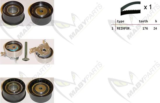 Mabyparts OBK010425 - Zobsiksnas komplekts autodraugiem.lv