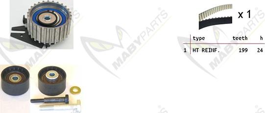 Mabyparts OBK010053 - Zobsiksnas komplekts autodraugiem.lv