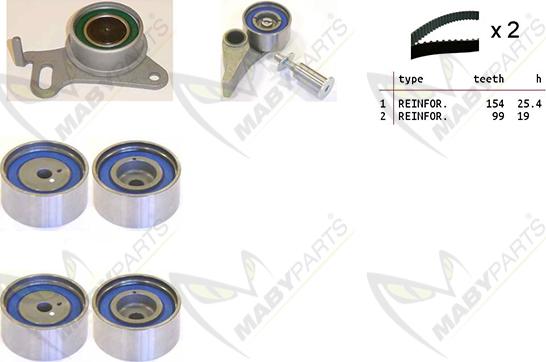 Mabyparts OBK010190 - Zobsiksnas komplekts autodraugiem.lv