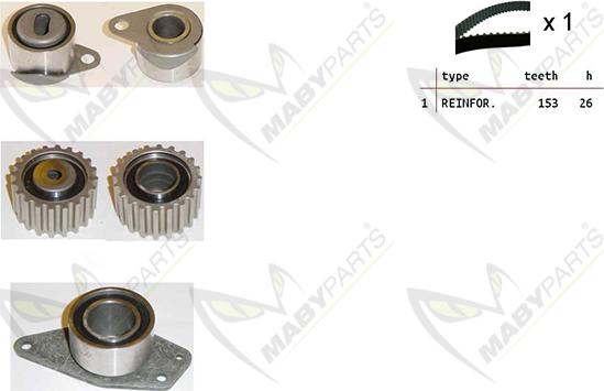 Mabyparts OBK010164 - Zobsiksnas komplekts autodraugiem.lv