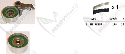 Mabyparts OBK010109 - Zobsiksnas komplekts autodraugiem.lv