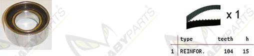 Mabyparts OBK010110 - Zobsiksnas komplekts autodraugiem.lv