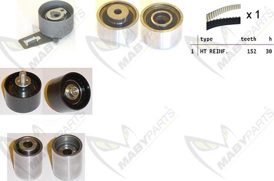 Mabyparts OBK010344 - Zobsiksnas komplekts autodraugiem.lv