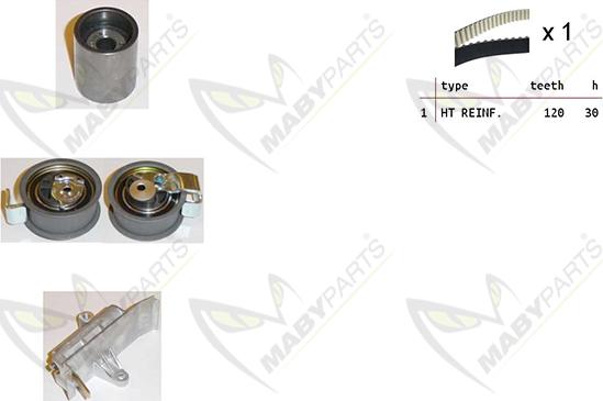 Mabyparts OBK010380 - Zobsiksnas komplekts autodraugiem.lv