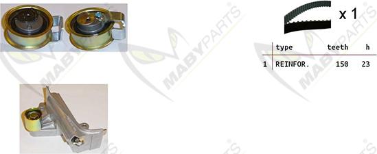 Mabyparts OBK010336 - Zobsiksnas komplekts autodraugiem.lv