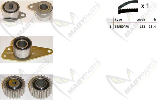 Mabyparts OBK010296 - Zobsiksnas komplekts autodraugiem.lv