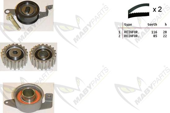 Mabyparts OBK010250 - Zobsiksnas komplekts autodraugiem.lv