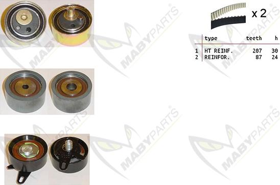 Mabyparts OBK010202 - Zobsiksnas komplekts autodraugiem.lv