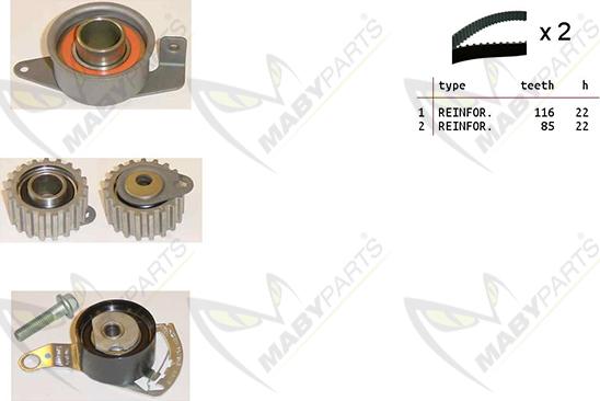 Mabyparts OBK010212 - Zobsiksnas komplekts autodraugiem.lv