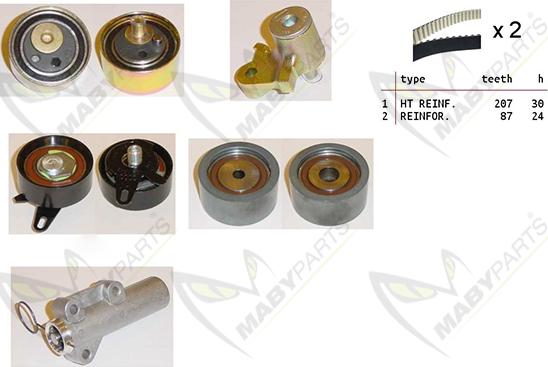 Mabyparts OBK010239 - Zobsiksnas komplekts autodraugiem.lv