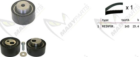 Mabyparts OBK010271 - Zobsiksnas komplekts autodraugiem.lv