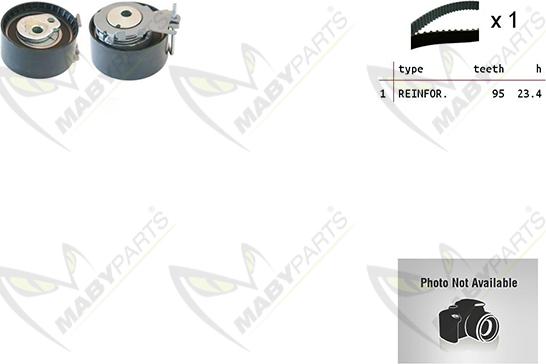 Mabyparts OBKWP0066 - Ūdenssūknis + Zobsiksnas komplekts autodraugiem.lv