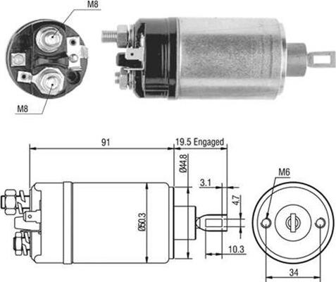 Magneti Marelli 940113050464 - Ievilcējrelejs, Starteris autodraugiem.lv