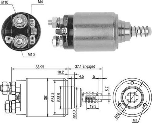 Magneti Marelli 940113050402 - Ievilcējrelejs, Starteris autodraugiem.lv