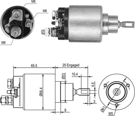 Magneti Marelli 940113050417 - Ievilcējrelejs, Starteris autodraugiem.lv