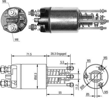 Magneti Marelli 940113050489 - Ievilcējrelejs, Starteris autodraugiem.lv