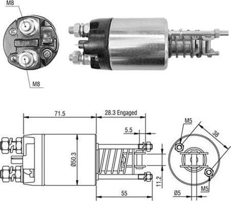 Magneti Marelli 940113050474 - Ievilcējrelejs, Starteris autodraugiem.lv