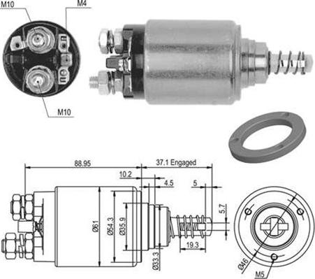 Magneti Marelli 940113050478 - Ievilcējrelejs, Starteris autodraugiem.lv