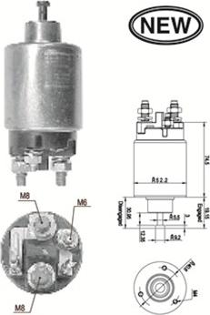 Magneti Marelli 940113050548 - Ievilcējrelejs, Starteris autodraugiem.lv