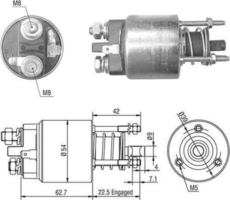 Magneti Marelli 940113050507 - Ievilcējrelejs, Starteris autodraugiem.lv