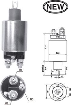 Magneti Marelli 940113050539 - Ievilcējrelejs, Starteris autodraugiem.lv