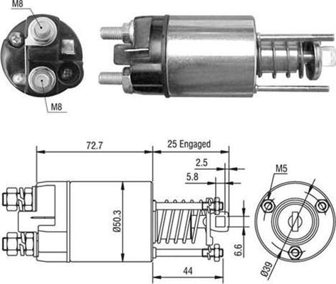 Magneti Marelli 940113050528 - Ievilcējrelejs, Starteris autodraugiem.lv