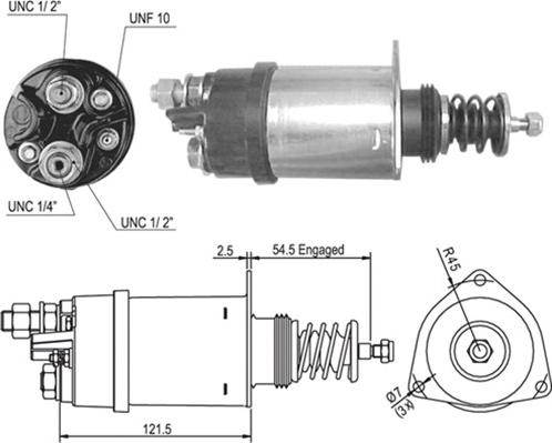 Magneti Marelli 940113050006 - Ievilcējrelejs, Starteris autodraugiem.lv